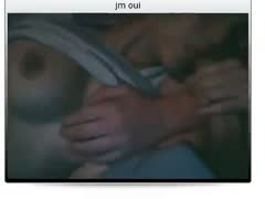 A young Italian woman rides her boyfriend after having oral sex with him.